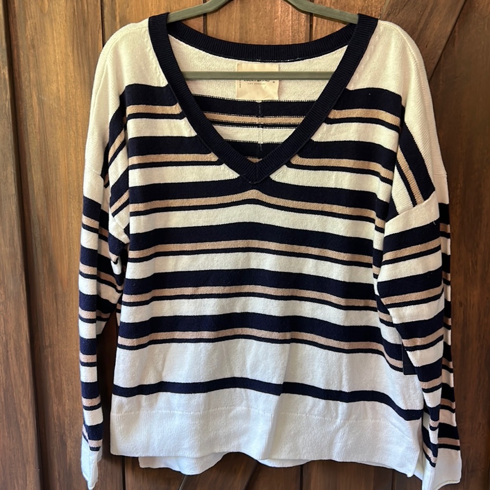 NWT Lucky Brand Striped Sweater Size xl
